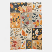 Herfstbladeren Patchwork Oogst Theedoek (Verticaal)