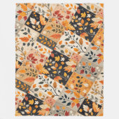 Herfstbladeren Patchwork Oogstseizoen Fleece Deken (Voorkant)