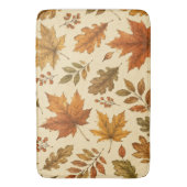 Herfstbladeren Patroon | Aquarel Herfstloof Badmat (Voorkant Verticaal)
