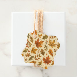 Herfstbladeren Patroon | Aquarel Herfstloof  Bedankjes Labels