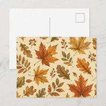 Herfstbladeren Patroon | Aquarel Herfstloof