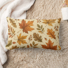 Herfstbladeren Patroon | Aquarel Herfstloof  Kussen