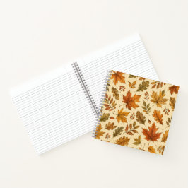 Herfstbladeren Patroon | Aquarel Herfstloof  Notitieboek