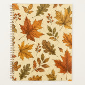 Herfstbladeren Patroon | Aquarel Herfstloof Planner (Voorkant)