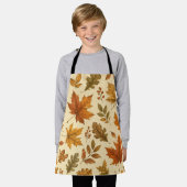 Herfstbladeren Patroon | Aquarel Herfstloof Schort (Gedragen)