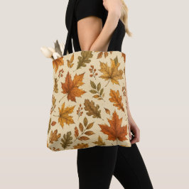 Herfstbladeren Patroon | Aquarel Herfstloof  Tote Bag