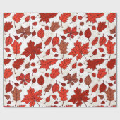 Herfstbladeren patroon cadeaupapier (Vlak)