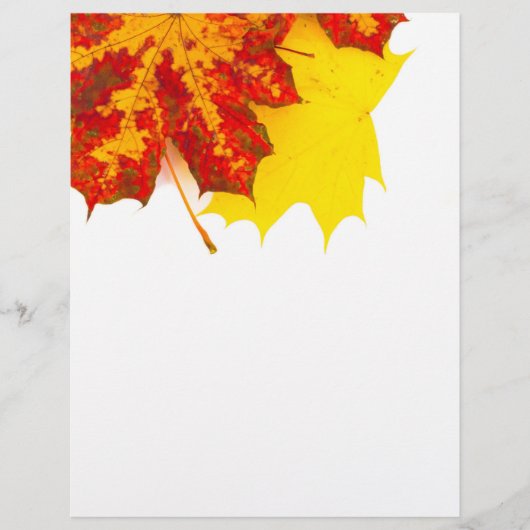 Herfstbladeren patroon flyer (Voorkant)