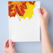 Herfstbladeren patroon flyer (Hand)