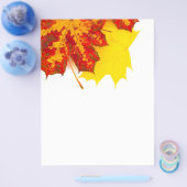 Herfstbladeren patroon flyer (Enkel)