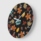 Herfstbladeren patroon grote klok-55694 grote klok (Hoek)