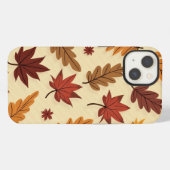 Herfstbladeren Patroon iPhone 13 Hoes Hoesje (Achterkant horizontaal)