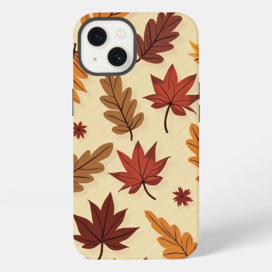 Herfstbladeren Patroon iPhone 13 Hoes Hoesje (Achterkant)