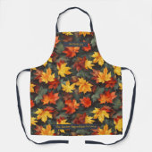 Herfstbladeren patroon met gepersonaliseerde touch schort (Voorkant)