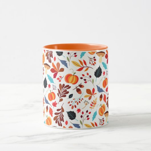 Herfstbladeren Patroon Mok (Midden)