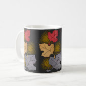Herfstbladeren Patroon op een mok (Voorkant links)