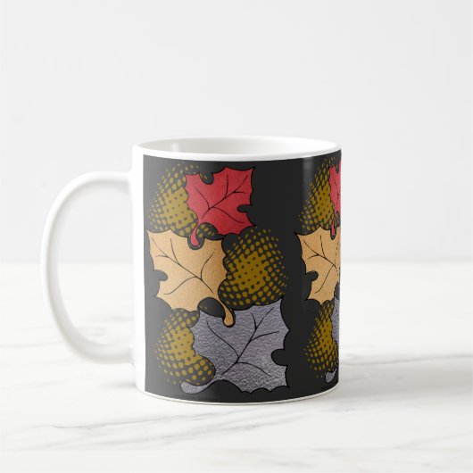 Herfstbladeren Patroon op een mok (Links)
