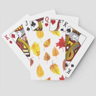 Herfstbladeren patroon speelkaarten