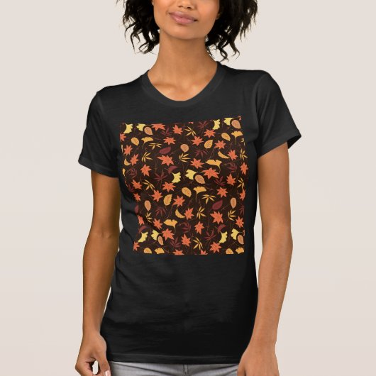 Herfstbladeren Patroon T-Shirt (Voorkant)