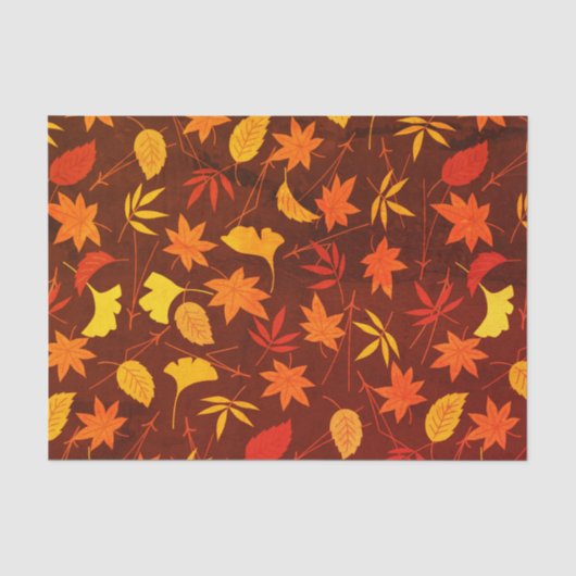 Herfstbladeren Patroon Tissuepapier (Voorkant)