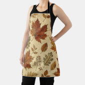 Herfstbladeren Patroon – Vintage Herfst Botanisch Schort (Insitu)