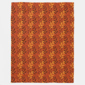 Herfstbladeren Patroon - Warm Herfstloof Ontwerp Fleece Deken (Voorkant)