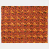 Herfstbladeren Patroon - Warm Herfstloof Ontwerp Fleece Deken (Voorkant (Horizontaal))