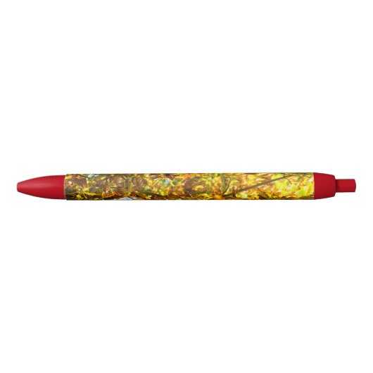 Herfstbladeren patroon zwarte inkt pen (Voorkant)