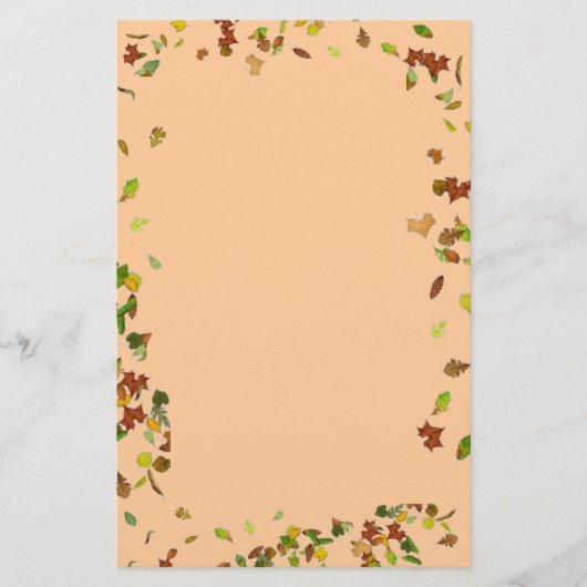 HERFSTBLADEREN ,Perzik Briefpapier (Voorkant)