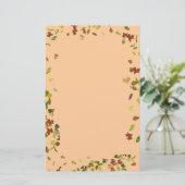 HERFSTBLADEREN ,Perzik Briefpapier (Staand voorkant)