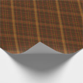 Herfstbladeren plaid cadeaupapier (Hoek)