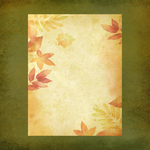 Herfstbladeren plakboekpapier