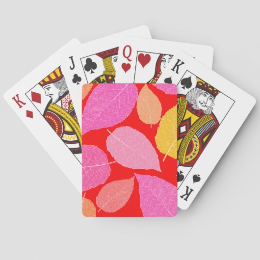 Herfstbladeren. Pokerkaarten (Achterkant)