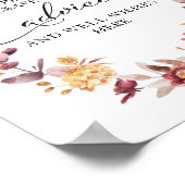 Herfstbladeren & Pompoen Bruiloft Borrel Advies Bo Poster (Hoek)