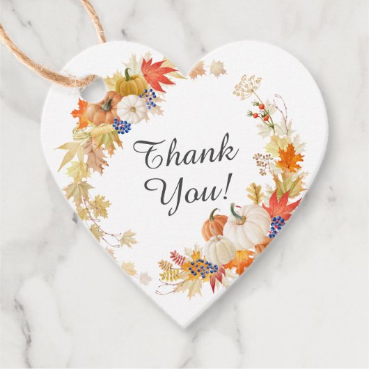 Herfstbladeren Pompoen Bruiloft Feest Favor Gift T Bedankjes Labels (Voorkant)