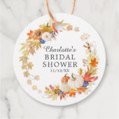 Herfstbladeren Pompoen Bruiloft Feest Favor Gift T Bedankjes Labels (Achterkant)