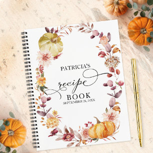 Herfstbladeren Pompoen Bruiloftsreceptenboek Notitieboek