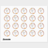 Herfstbladeren Pompoen Bruiloftsshower Favor Ronde Sticker (Vel)