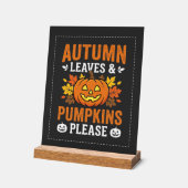 Herfstbladeren Pompoen Halloween Ontwerp Acryl Bord (Hoek)