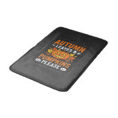 Herfstbladeren Pompoen Halloween Ontwerp Badmat (Gekanteld)