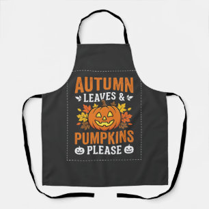 Herfstbladeren Pompoen Halloween-ontwerp Schort