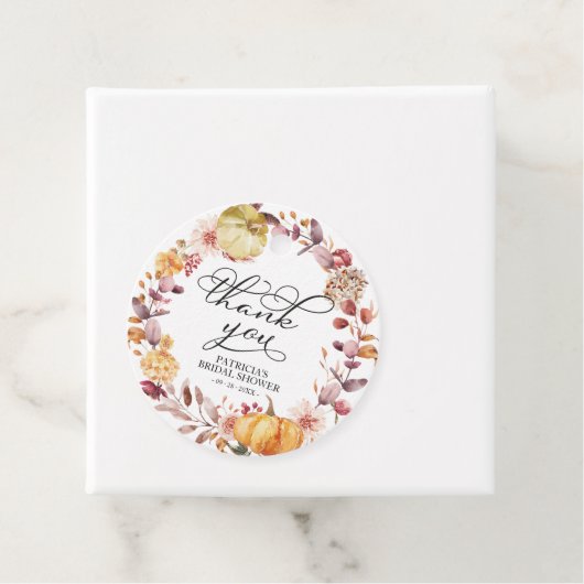 Herfstbladeren Pompoen Herfst Vrijgezellenfeest Bedankjes Labels (In situ)