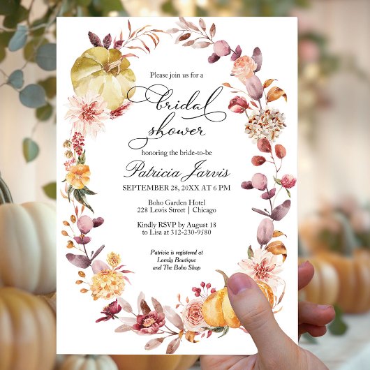 Herfstbladeren Pompoen Herfst Vrijgezellenfeest Kaart