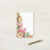 Herfstbladeren & pompoen juichen post-it® notes (Op bureau)