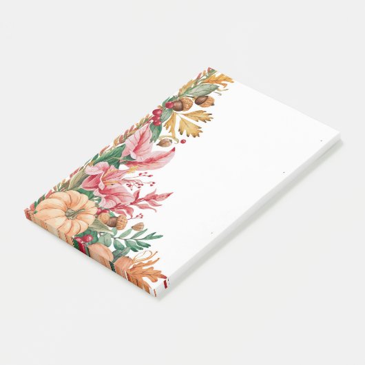 Herfstbladeren & pompoen juichen post-it® notes (Schuin)