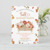 Herfstbladeren Pompoen Oogst Feest Viering Kaart (Staand voorkant)