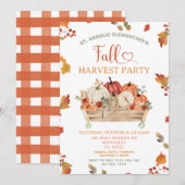 Herfstbladeren Pompoen Oogst Feest Viering Kaart (Voorkant / Achterkant)