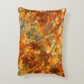 Herfstbladeren Pompoen Oranje Kleur Accent Kussen (Achterkant (Verticaal))