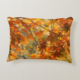 Herfstbladeren Pompoen Oranje Kleur Accent Kussen