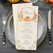 Herfstbladeren Pompoen Thanksgiving Diner Menu
